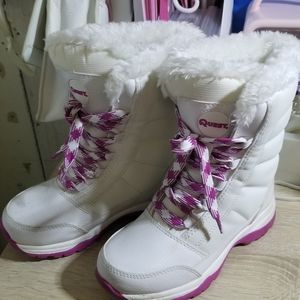 Girls 13 Snow Boots - White/Pink